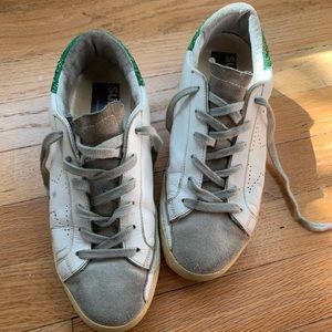 Golden Goose green sparkly sneaker